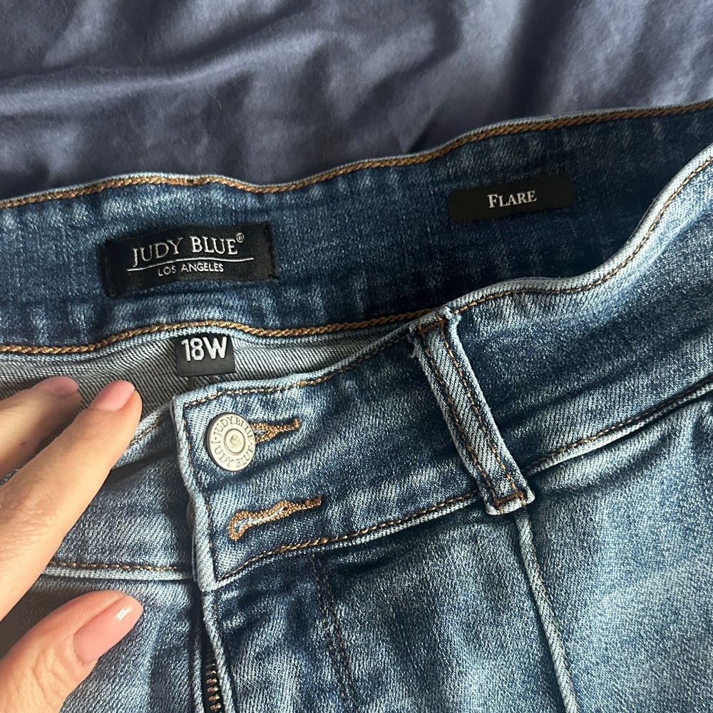 Judy Blue Light Blue Flare Jeans - Wide Leg